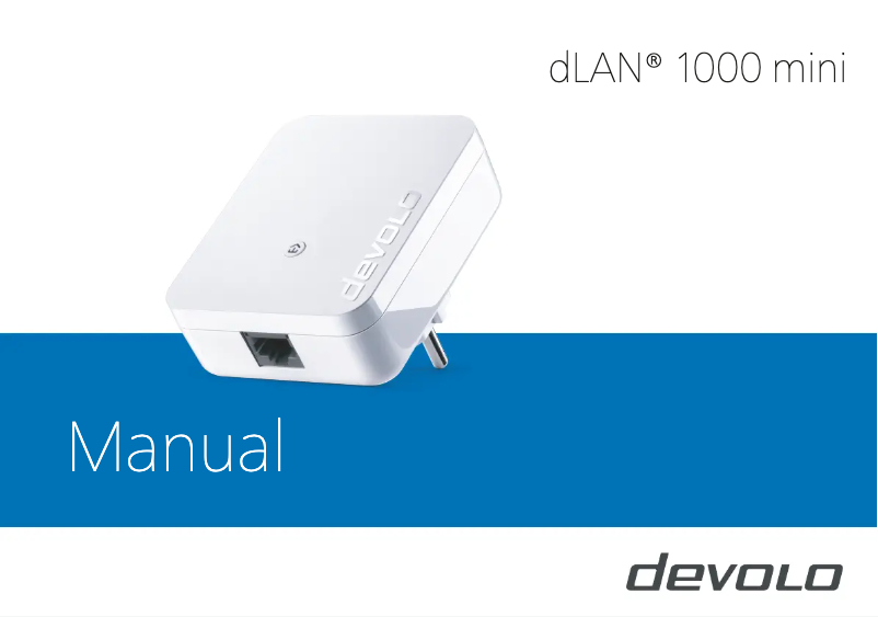 Image de la première page du manuel de l'appareil dLAN 1000 mini Starter Kit