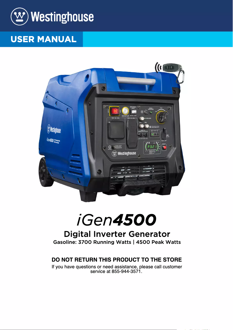 Image de la première page du manuel de l'appareil iGen4500