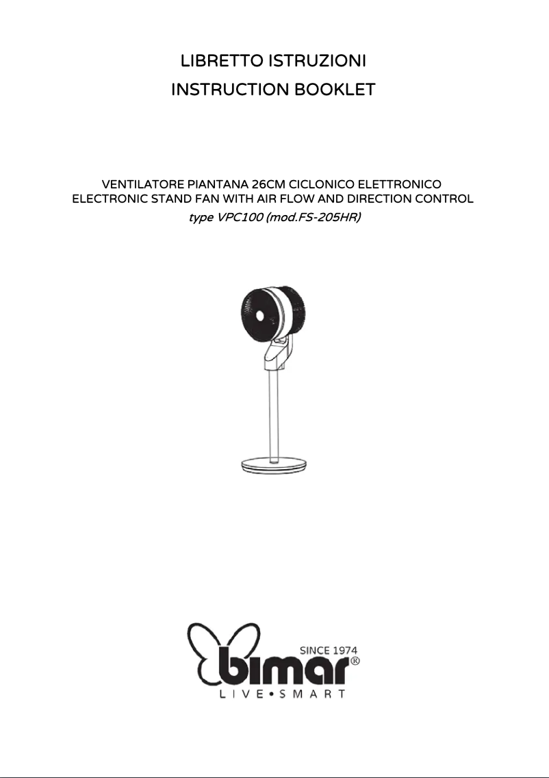Page 1 de la notice Manuel utilisateur Bimar VPC100