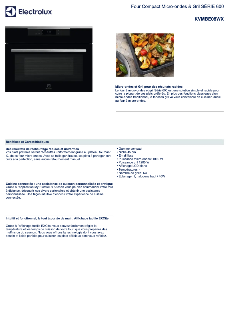 Image de la première page du manuel de l'appareil KVMBE08WX