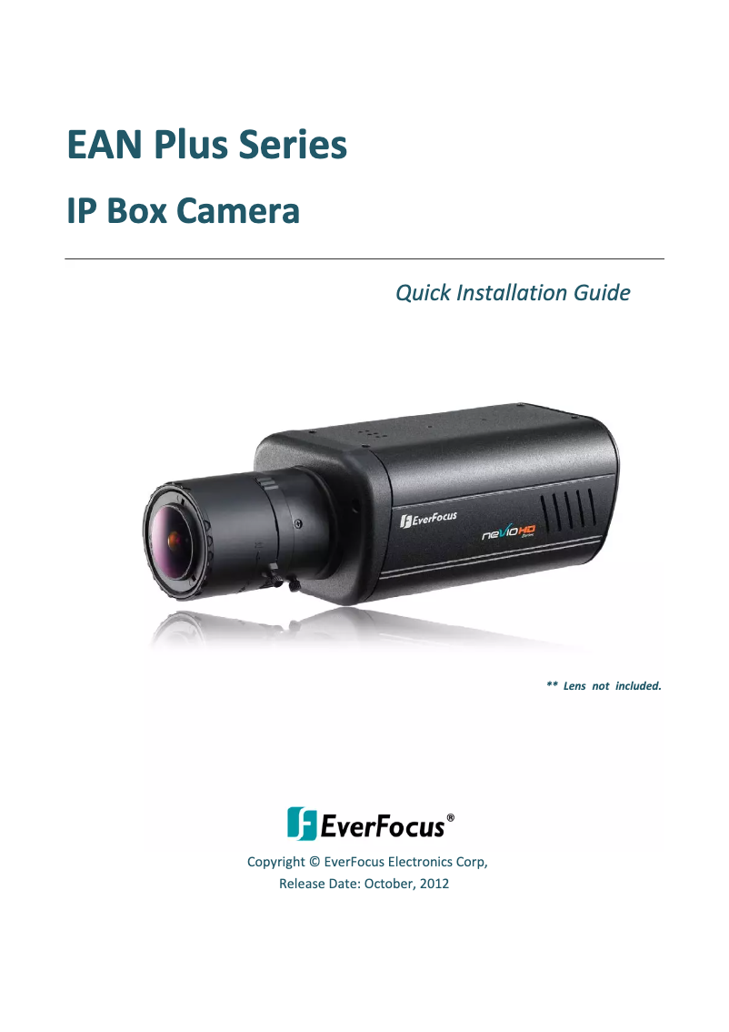 Page n°1 - Manuel utilisateur EverFocus EverFocus EAN3300