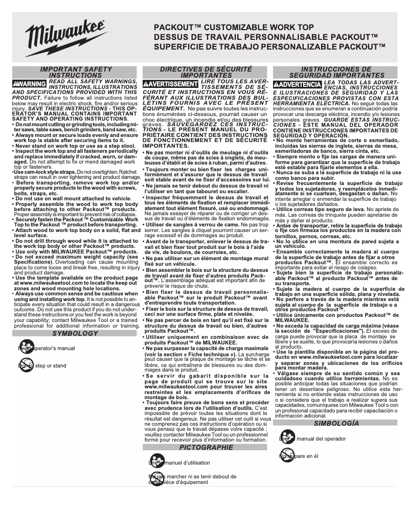 Page n°1 - Manuel utilisateur Milwaukee 48-22-8488