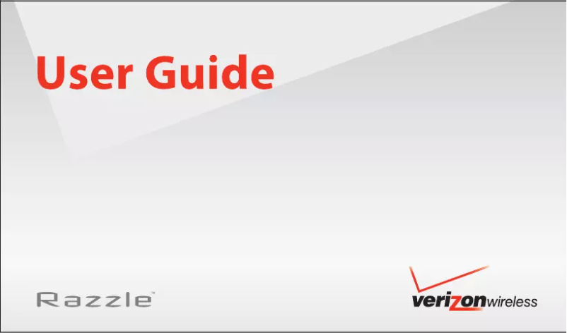 Image de la première page du manuel de l'appareil Razzle