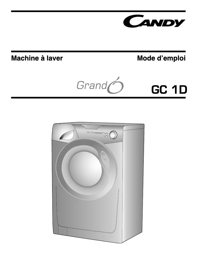 Page 1 de la notice Manuel utilisateur Candy GC 1281D-47