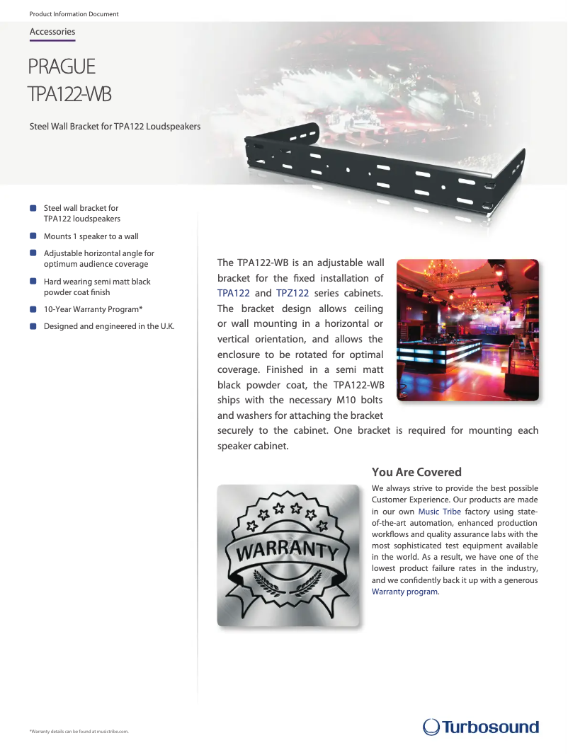 Image de la première page du manuel de l'appareil Prague TPA122-WB