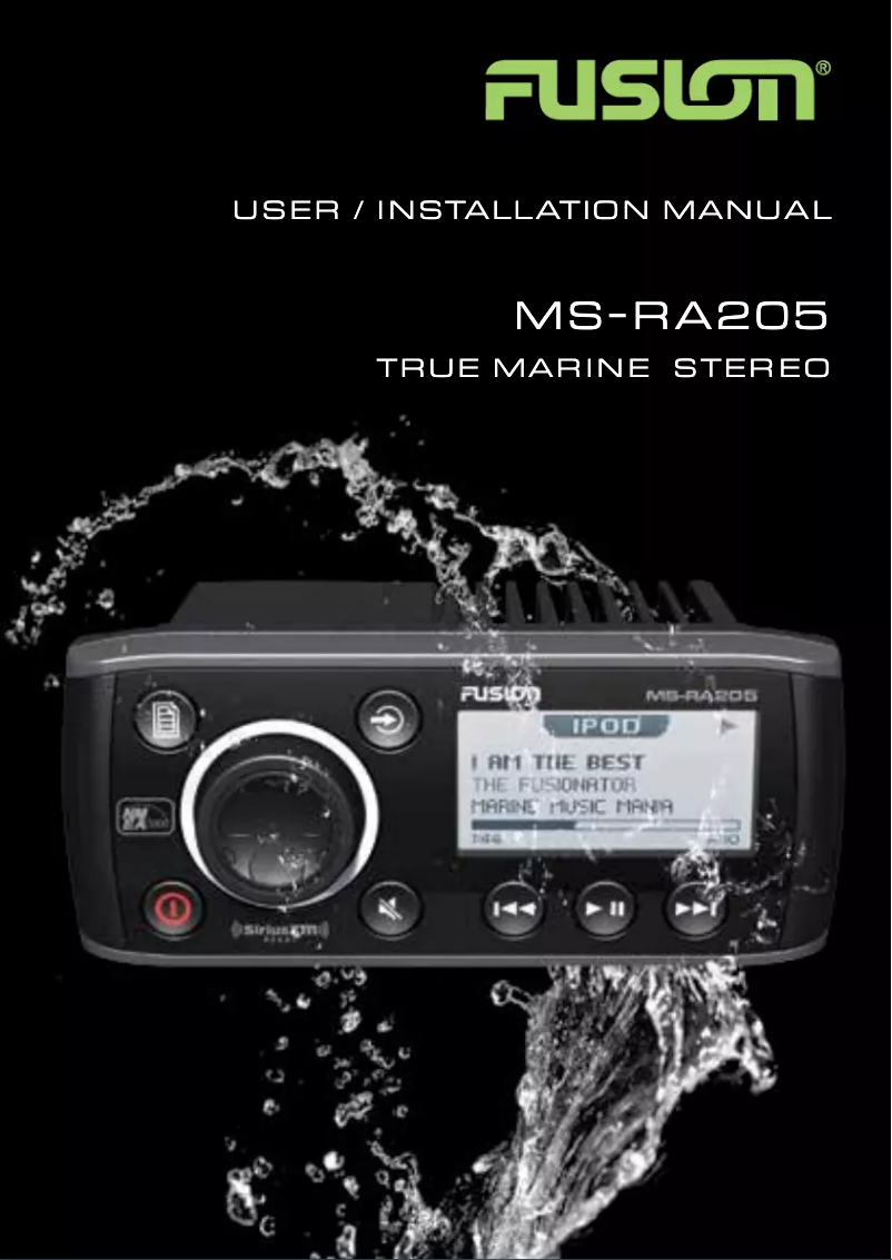 Page n°1 - Manuel utilisateur Fusion MS-RA205