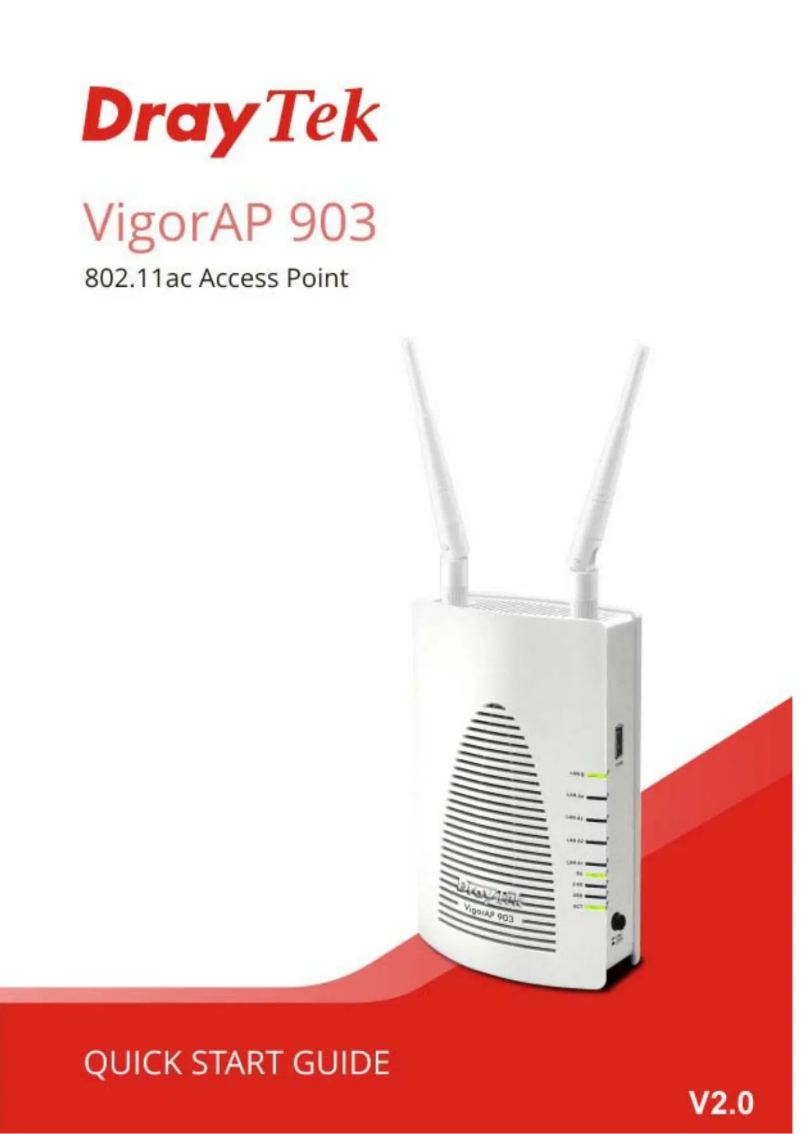 Page 1 de la notice Guide de démarrage rapide Draytek VigorAP 903