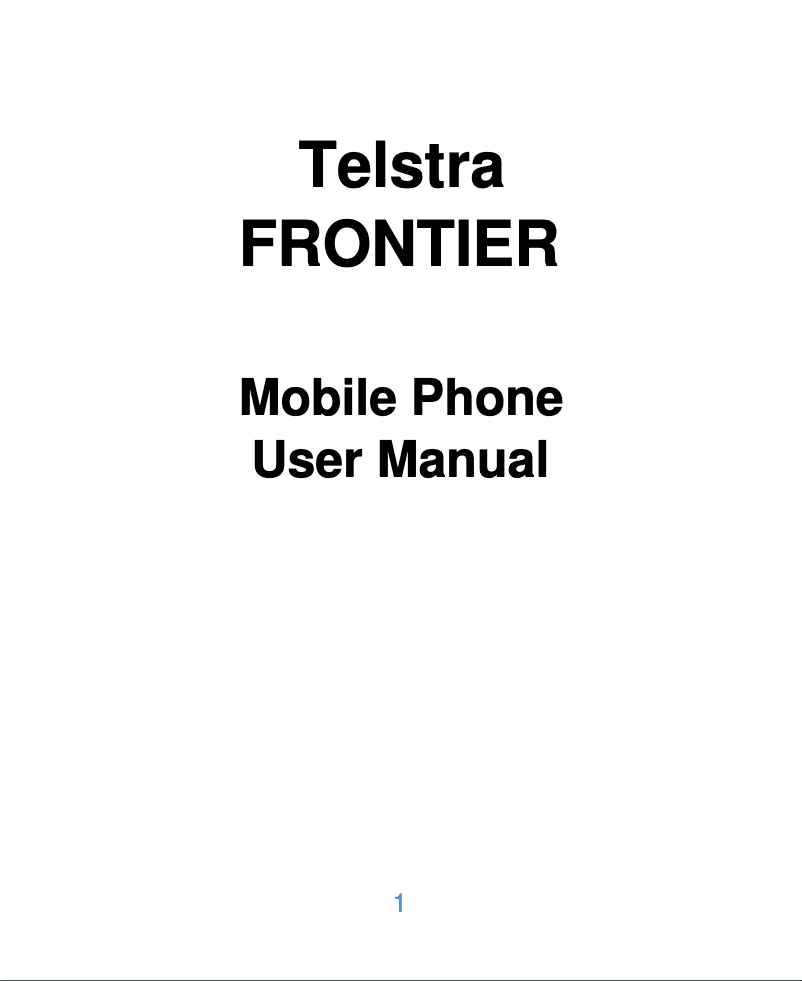 Page 1 de la notice Manuel utilisateur ZTE Telstra Frontier