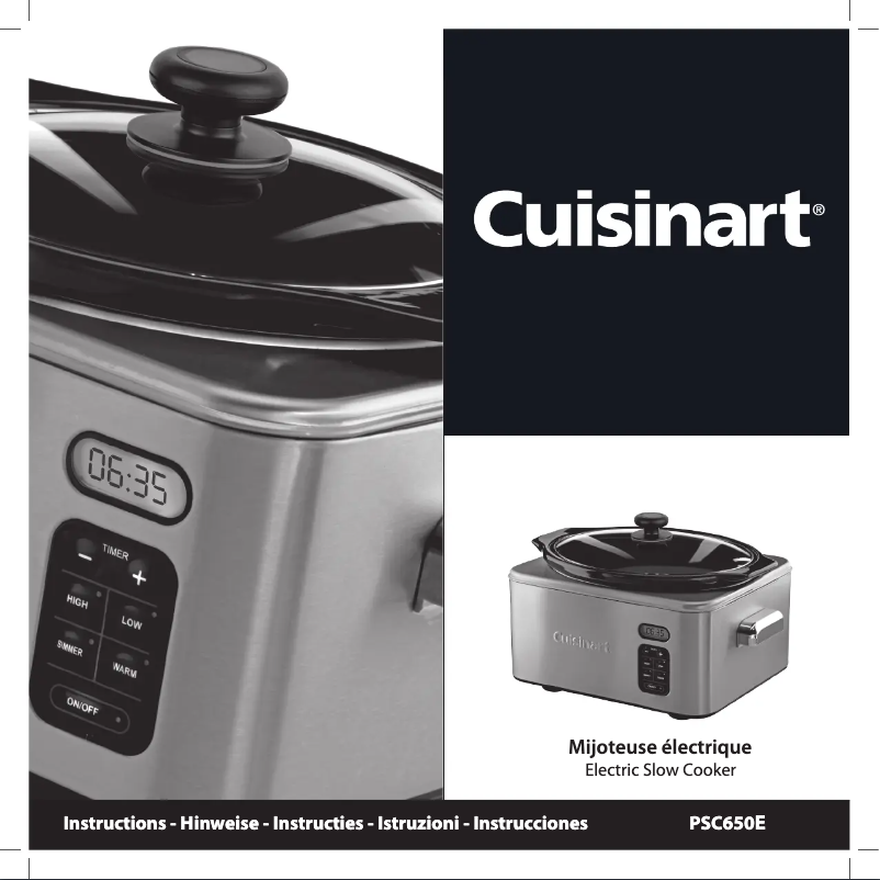 Página 1 del manual Manual de usuario Cuisinart PSC650E