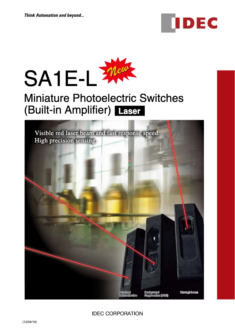 Page 1 de la notice Manuel utilisateur Idec SA1E-LBP3C