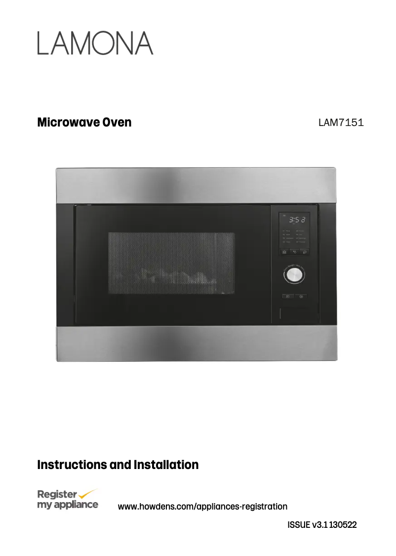 Image de la première page du manuel de l'appareil LAM7151