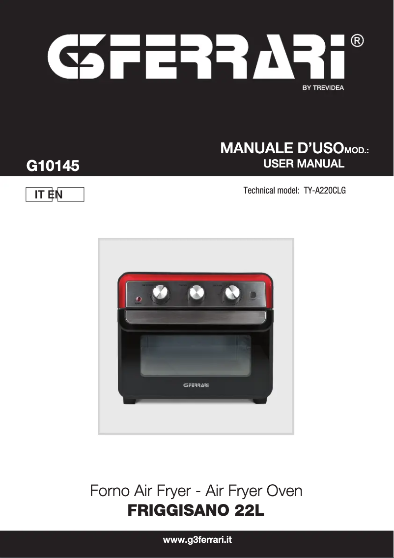 Page n°1 - Manuel utilisateur G3 Ferrari Friggisano 22L G10145