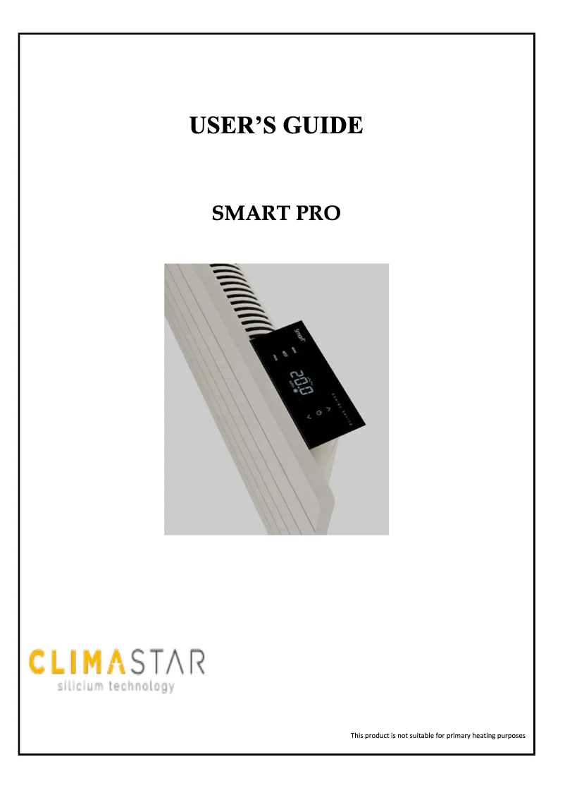 Page n°1 - Manuel utilisateur Climastar EcoStone SmartPro1000C 3in1