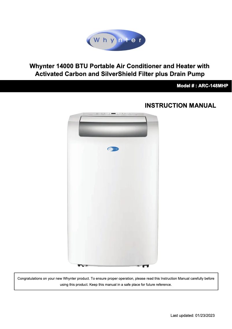 Image de la première page du manuel de l'appareil ARC-148MHP