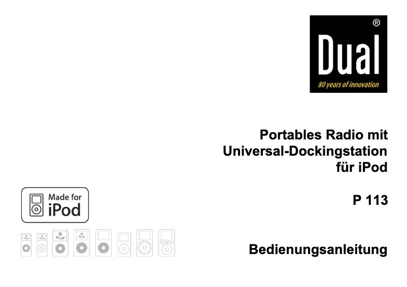 Page n°1 - Manuel utilisateur Dual P 113