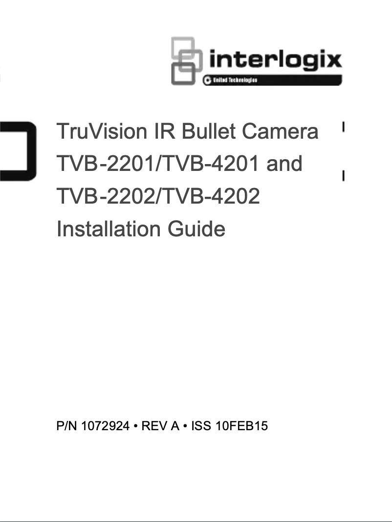 Image de la première page du manuel de l'appareil TruVision TVB-4201