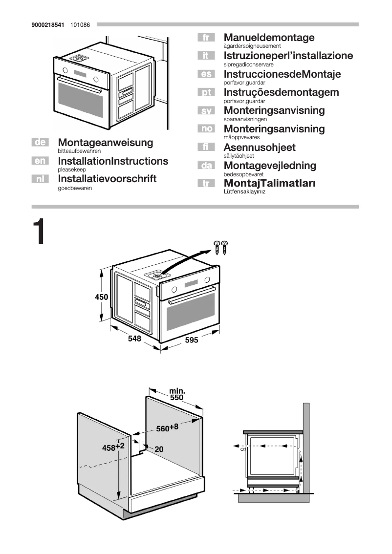 Page 1 of the manual User Manual Bosch HBC36P751