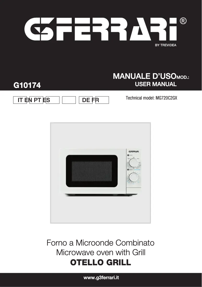 Page n°1 - Manuel utilisateur G3 Ferrari Otello Grill G10174