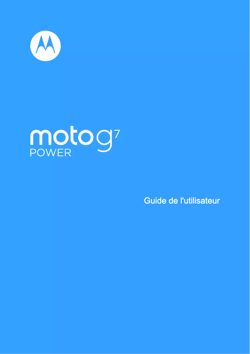 Page n°1 - Manuel utilisateur Motorola Moto G7 Power