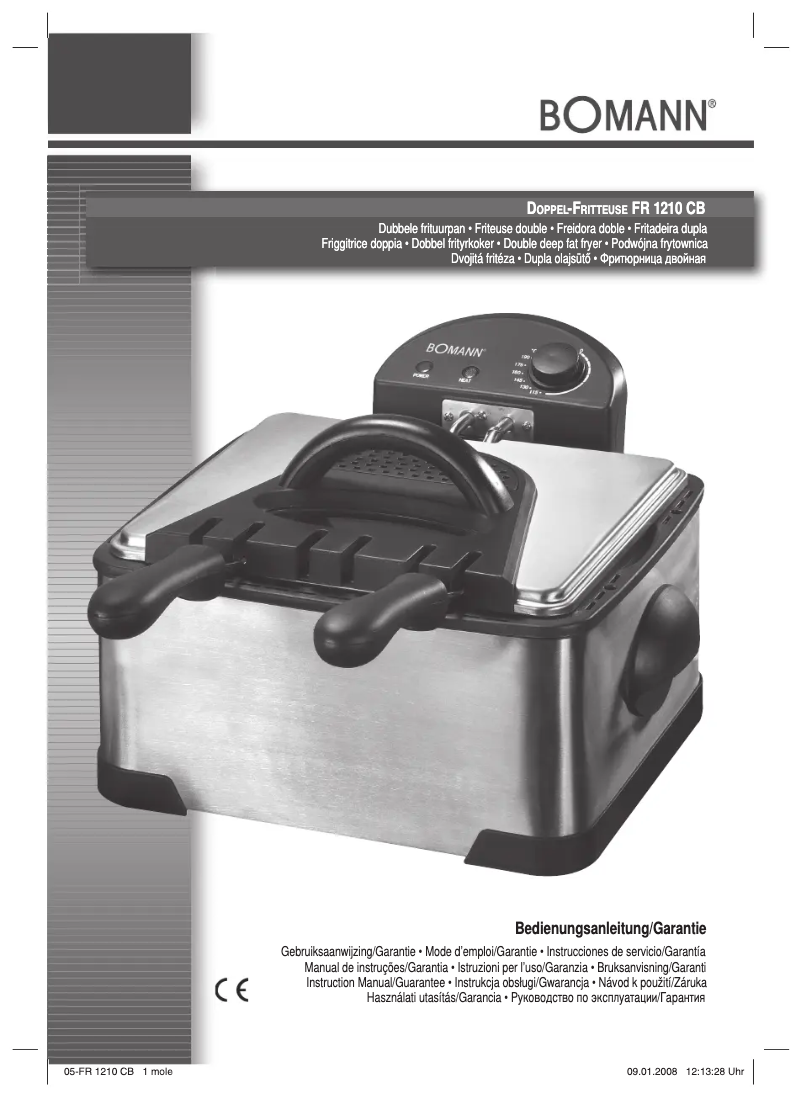 Page n°1 - Manuel utilisateur Bomann FR 1210