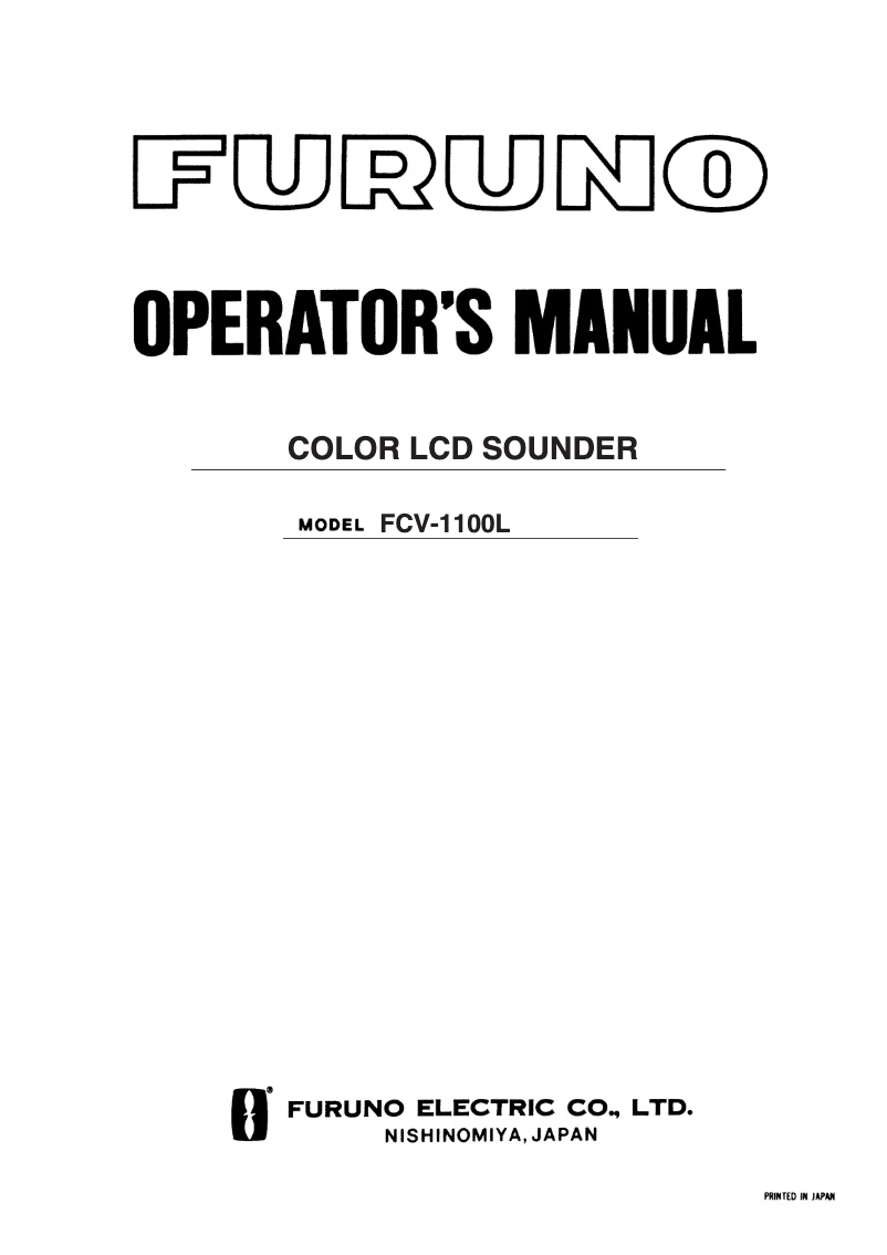 Image de la première page du manuel de l'appareil FCV-1100L