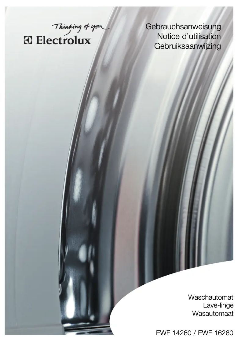 Page n°1 - Manuel utilisateur Electrolux EWF16260