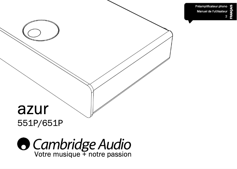 Image de la première page du manuel de l'appareil Azur 551P