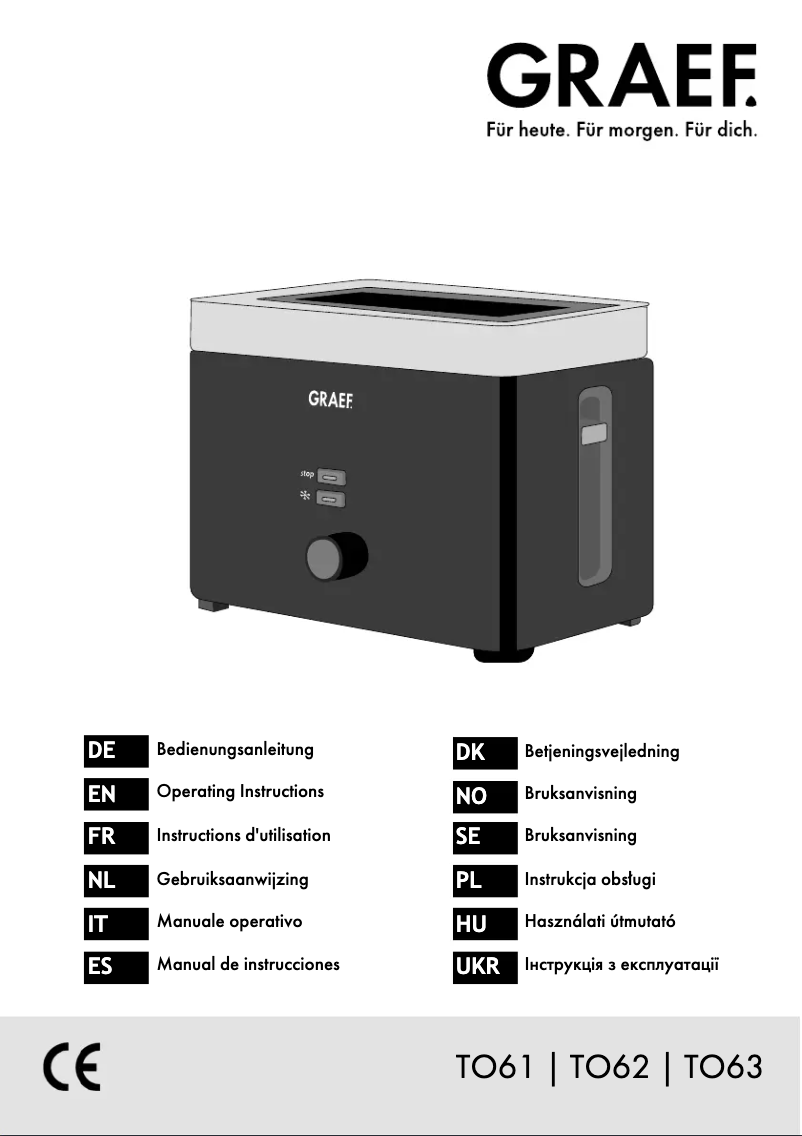 Page n°1 - Manuel utilisateur Graef TO63