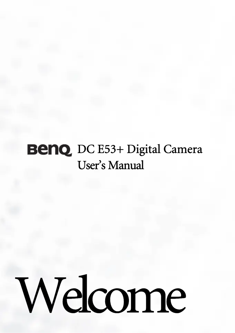 Page 1 de la notice Manuel utilisateur BenQ DC E53+