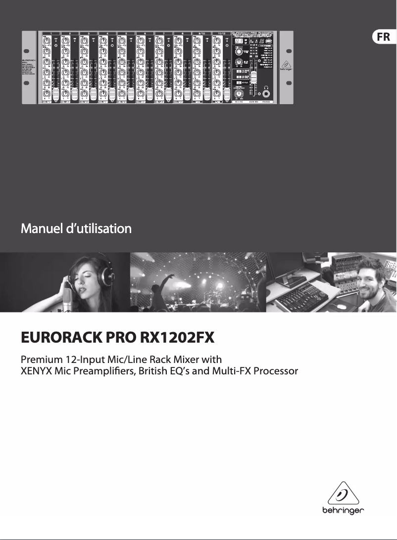 Page n°1 - Manuel utilisateur Behringer RX1202FX