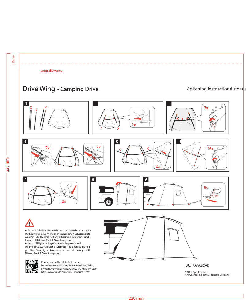 Page 1 de la notice Manuel utilisateur Vaude Drive Wing