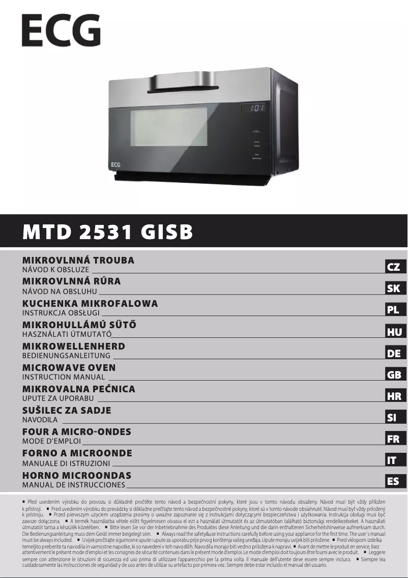 Page 1 de la notice Manuel utilisateur ECG MTD 2531 GISB
