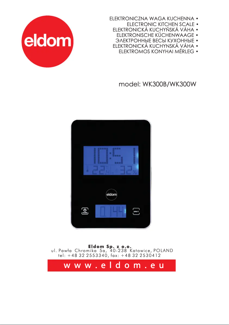 Image de la première page du manuel de l'appareil VAGA WK300B