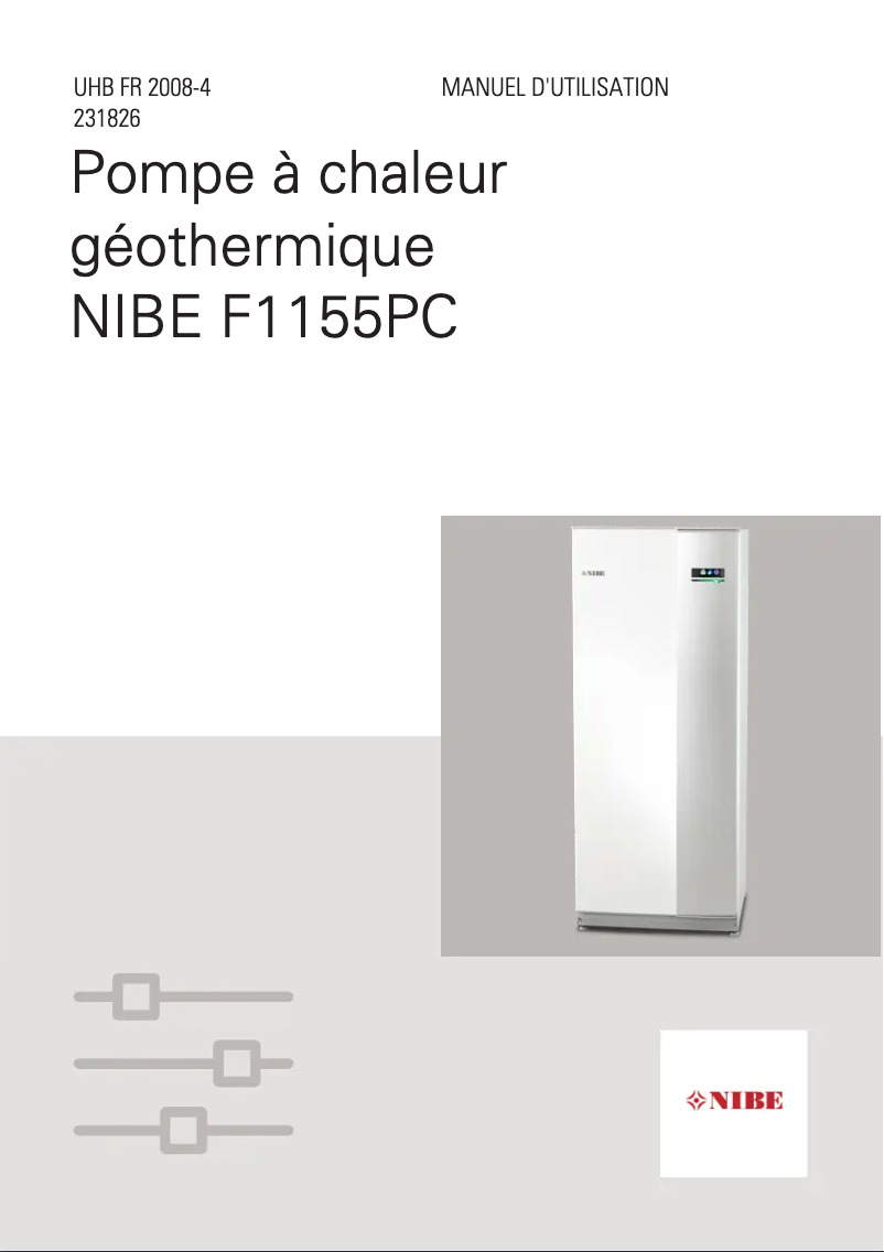 Page 1 of the manual Installation Guide Nibe F1155 PC-6