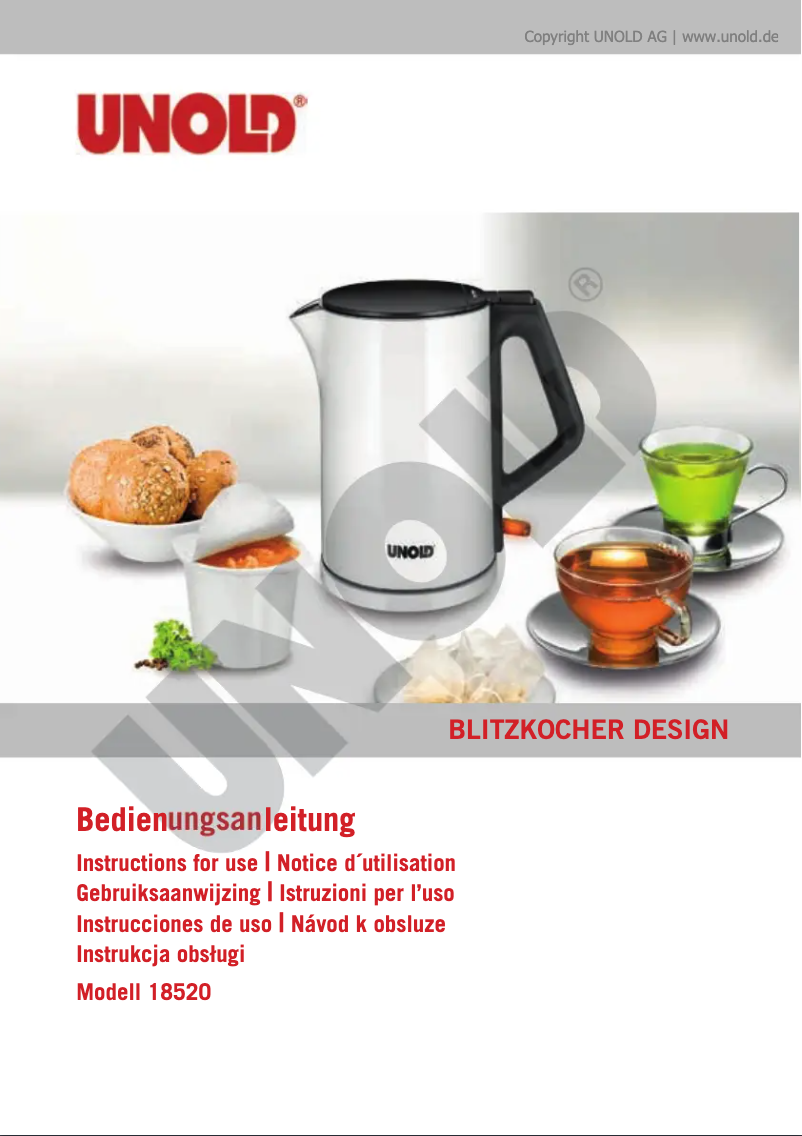 Image de la première page du manuel de l'appareil Design 18520
