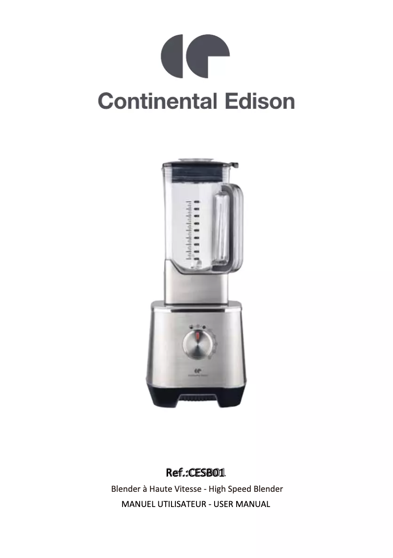 Page n°1 - Manuel utilisateur Continental Edison CESB01