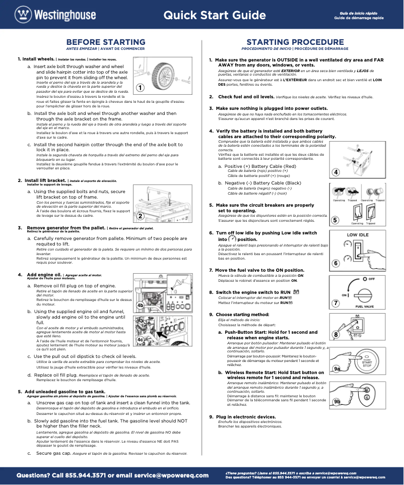 Image de la première page du manuel de l'appareil WGen14500