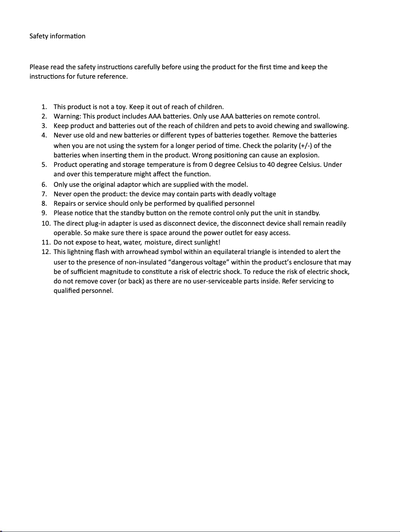 Page 1 de la notice Manuel utilisateur Denver DVBS-206HD