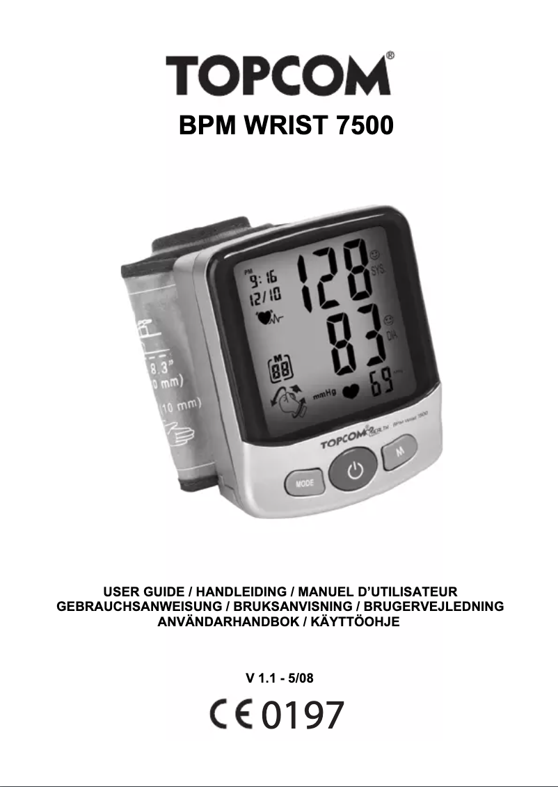 Image de la première page du manuel de l'appareil BPM Wrist 7500 BD-4627
