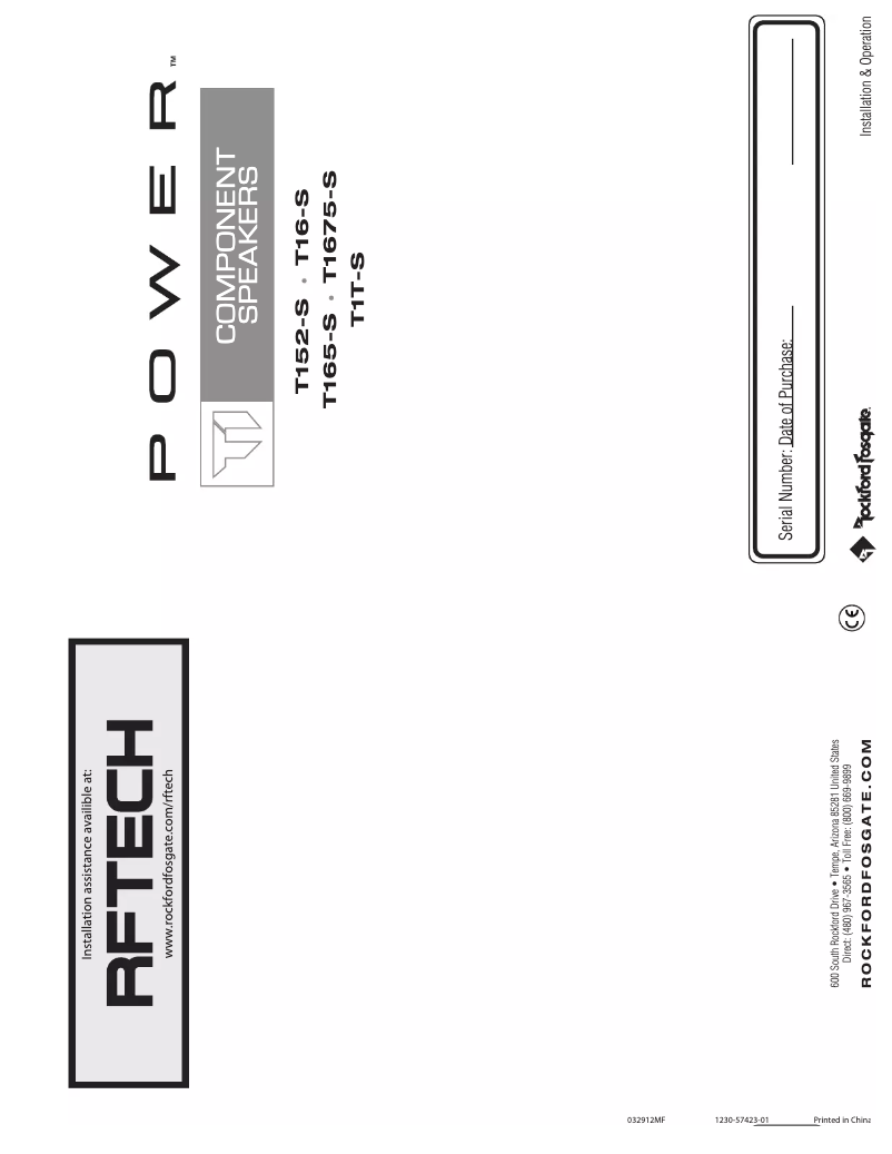Image de la première page du manuel de l'appareil Power T16-S