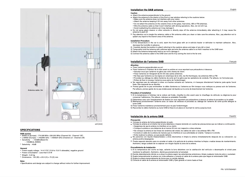Page 1 de la notice Manuel utilisateur Clarion DAB302E