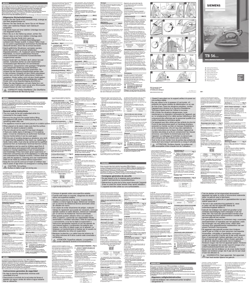 Page n°1 - Manuel utilisateur Siemens TB56XTRMGB