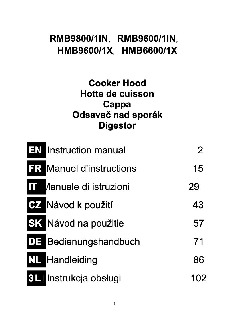 Page n°1 - Manuel utilisateur Hoover HCE160N