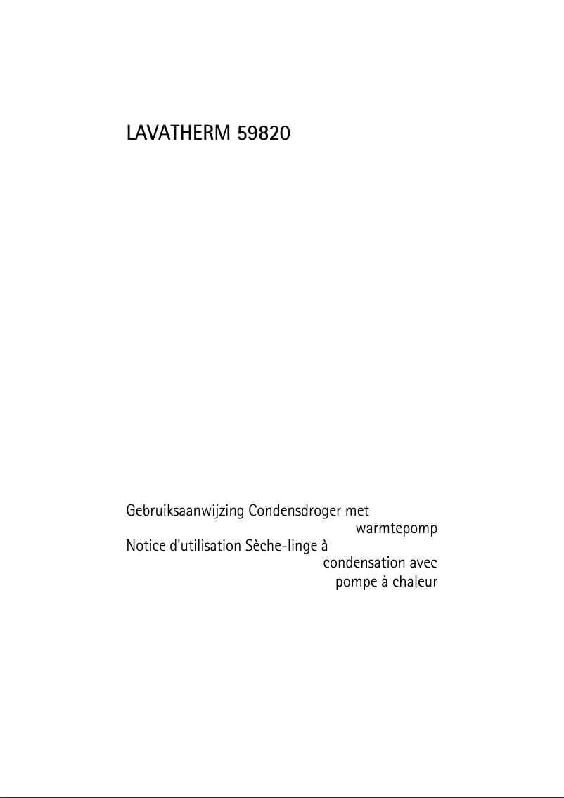 Página 1 del manual Manual de usuario AEG T59820
