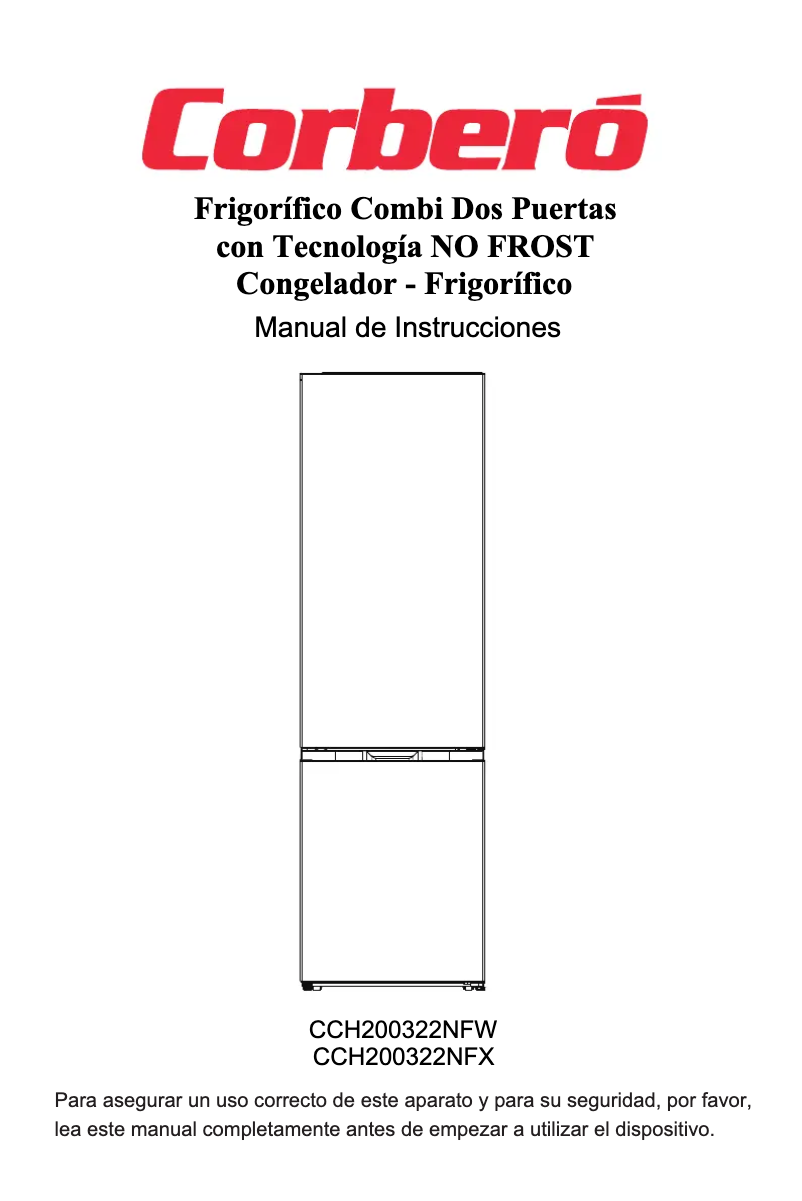 Page n°1 - Manuel utilisateur Corbero CCH200322NFX