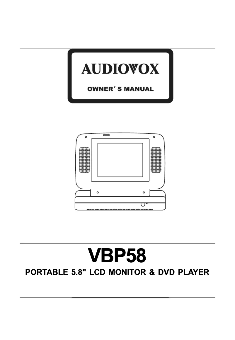 Image de la première page du manuel de l'appareil VBP58