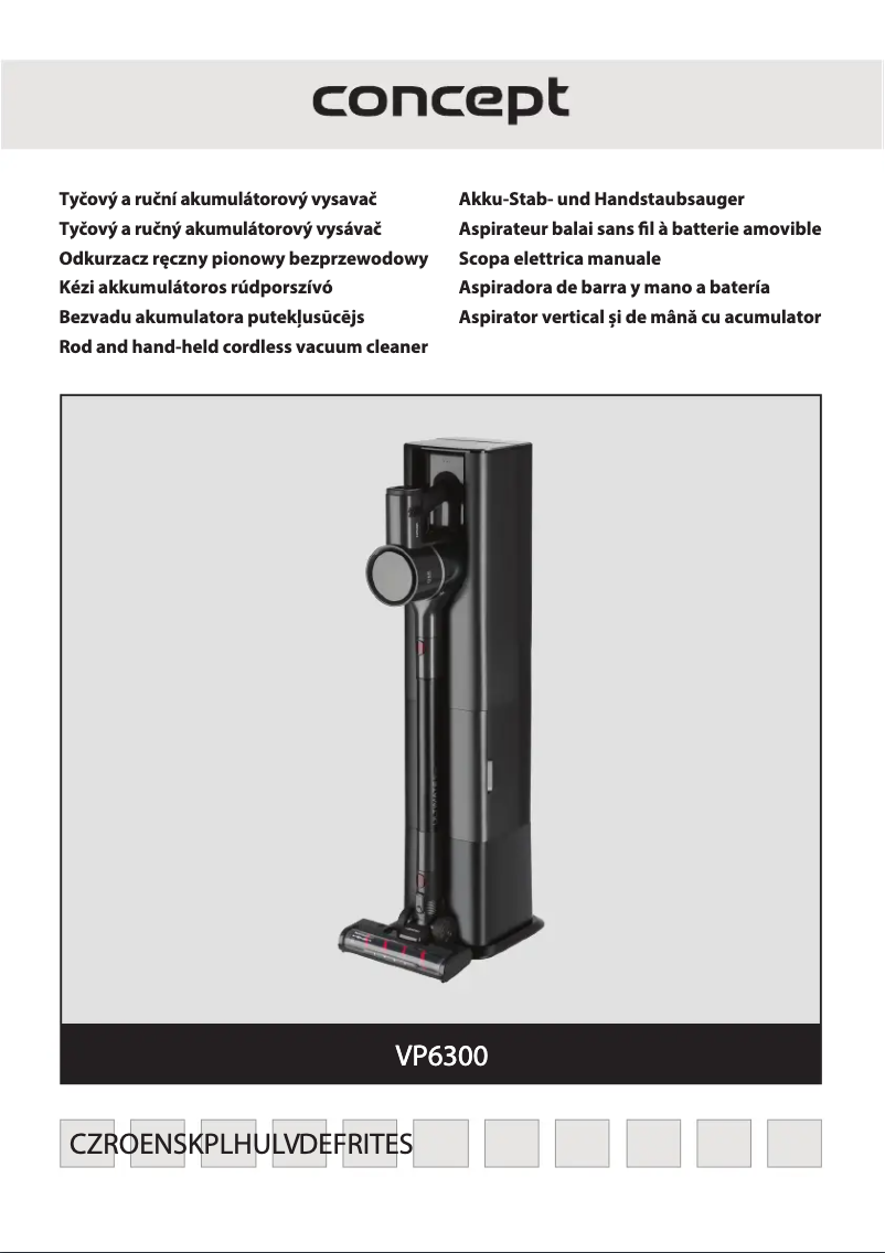 Page 1 de la notice Manuel utilisateur Concept VP6300