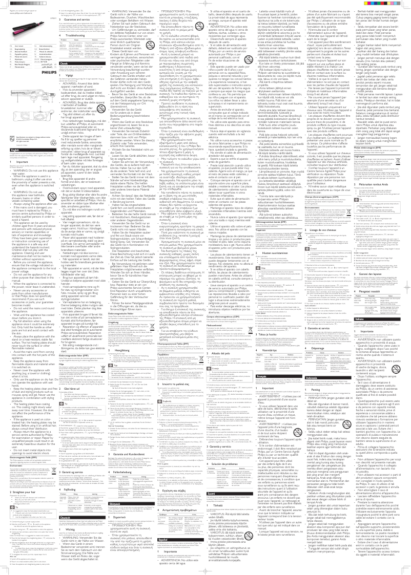 Page 1 de la notice Manuel utilisateur Philips Mini HP8644