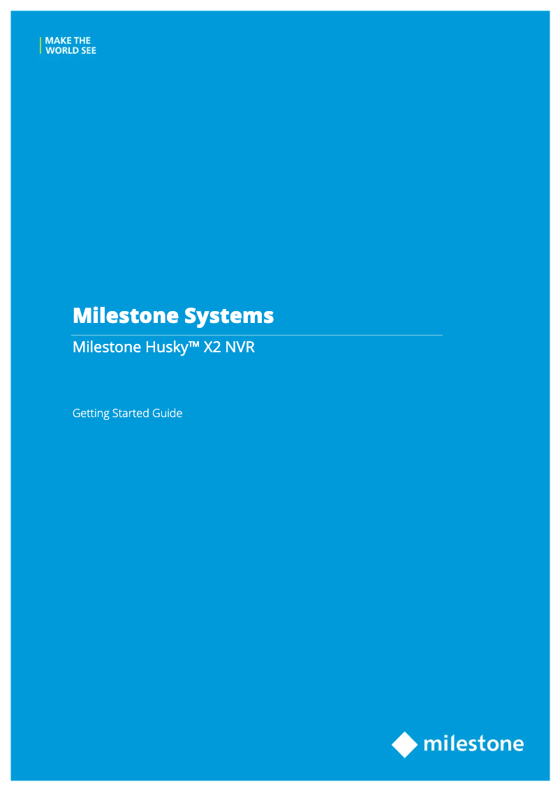 Page 1 de la notice Manuel utilisateur Milestone Systems Husky X2