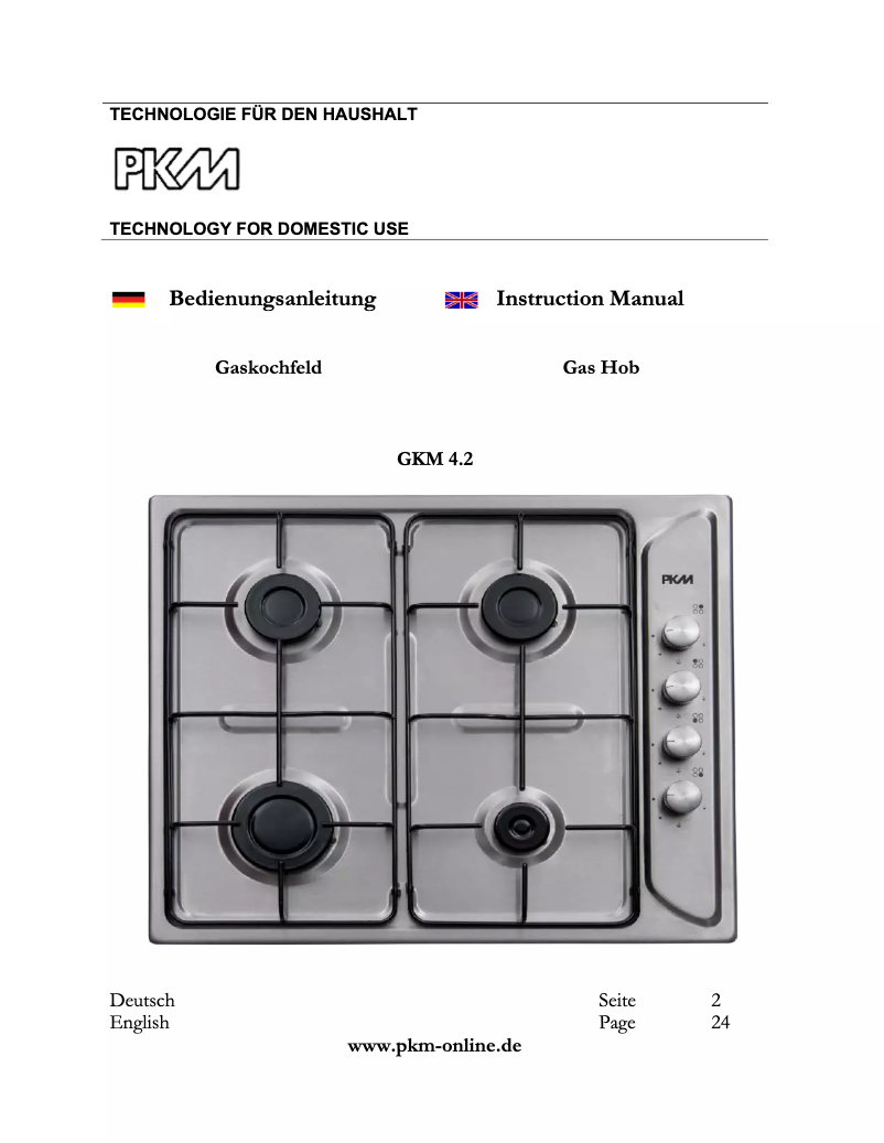 Image de la première page du manuel de l'appareil GKM 4.2